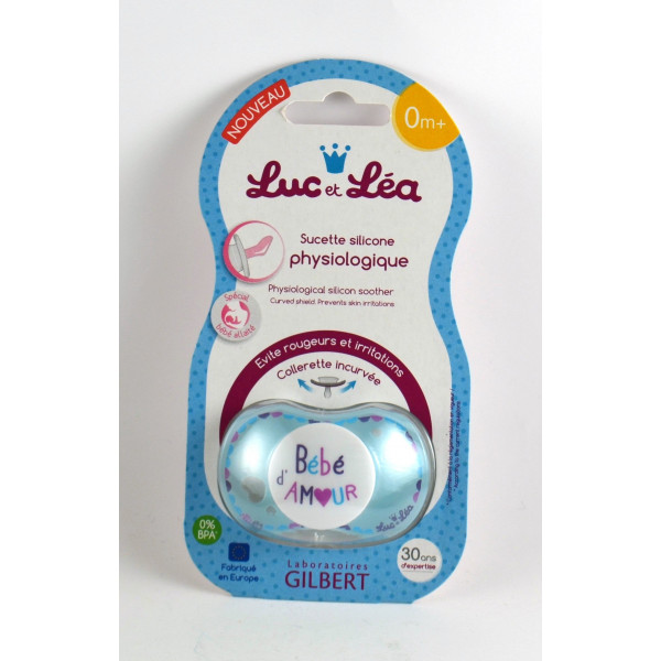 Physiological Silicone Pacifier - Luc et Léa - bébé d'amour 0m+ special for breastfed babies