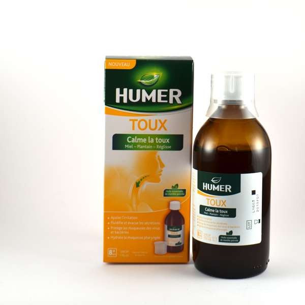 Humer Cough Syrup, Honey, Plantain, Liquorice - Syrup 170ml, + 8yrs