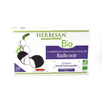 Black Radish Nutritional Supplement - Digestion Aid - Herbesan - Box Of 20 Vials