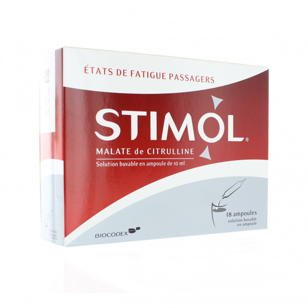Stimol Solution Buvable 1 g/10 ml, Fatigue Passagère - 18 Ampoules de 10 ml