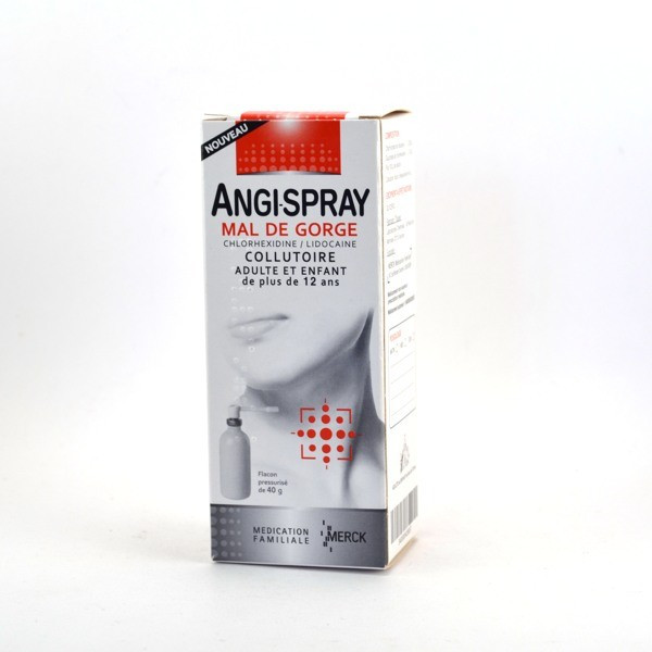 AngiSpray – for sore throat and mouth problems – 40 ml Vial (New Chlorhexidine and Lidocaine Formula)