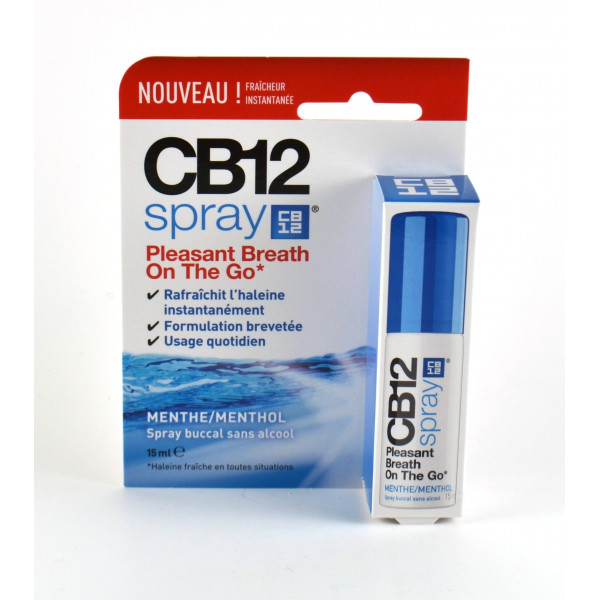 CB12 Alcohol Free Mouth Spray - Mint Flavor - 15 ml