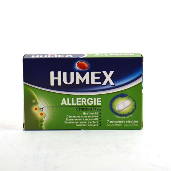 Humex Allergy to Cetirizine, 10mg, Box of 7