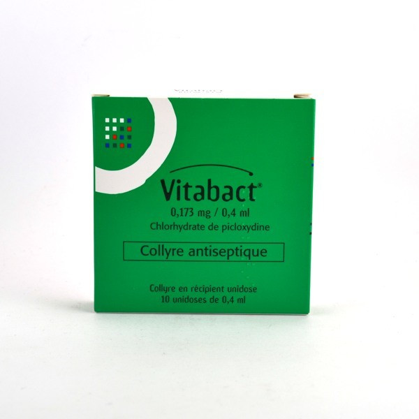 Vitabact Collyre Antiseptique, 10 Récipients Unidoses de 0.4 ml