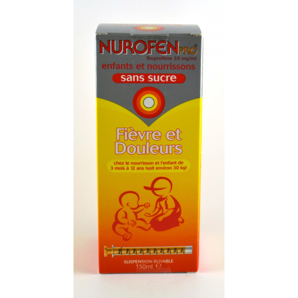 NurofenPro 20 mg/ml Children And Infants Sugar Free, Sodiq Liquid Maltitol And Saccharin Sweetened Drinkable Suspension
