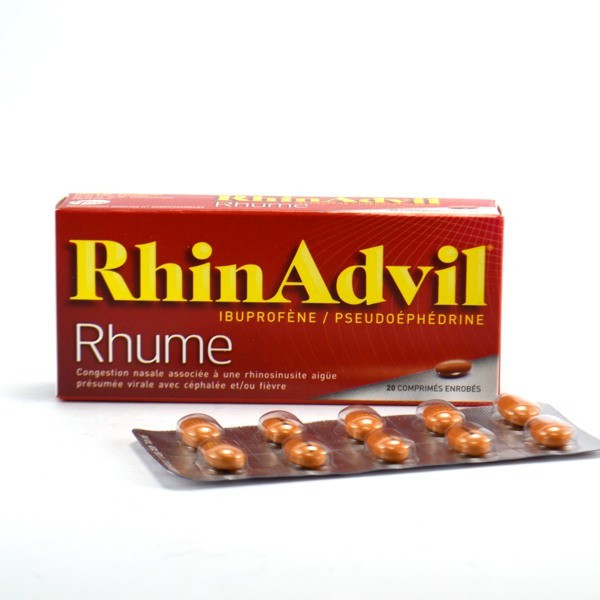Rhinadvil Ibuprofen & Pseudoephedrine, Box of 20 coated tablets