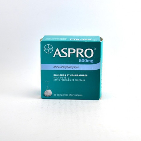 Aspro Aspirin 500 mg Effervescent Tablets – Pack of 36 Bayer