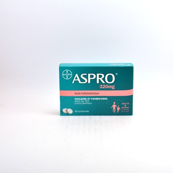 Bayer: Aspro Aspirin 320 mg Tablets – Pack of 60 Bayer