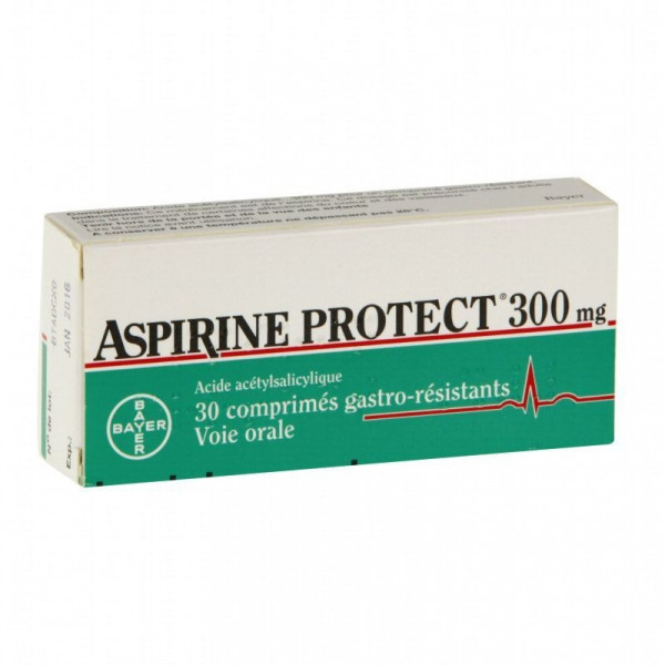 Aspirin Protect 300 mg, tablet Gastro-Resistant Acetylsalicylic Acid - Box Of 30