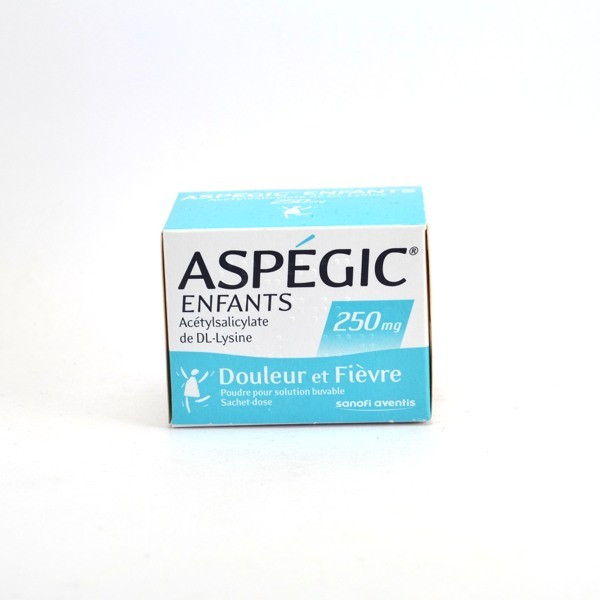Aspégic Children 250 mg, Pains and Fevers, 20 Dosing-Sachets