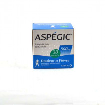 Aspégic Aspirine 500 mg, Douleur et Fièvre, Boite de 30 Sachets-Dose