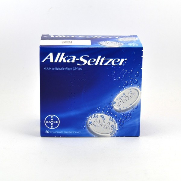 Alka-Seltzer Acide Acétylsalicylique 324 mg Bayer, Boite De 40 Comprimés Effervescents