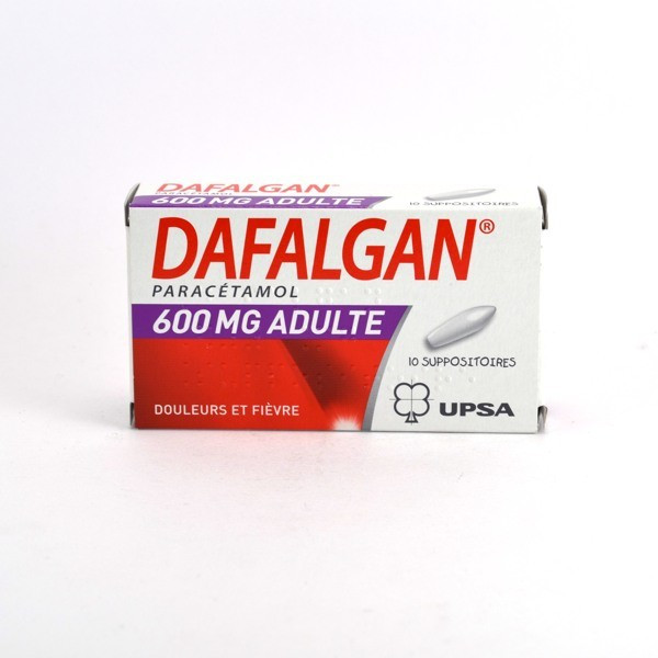 Dafalgan Paracetamol Suppositories 600 mg – pain and fever relief – Pack of 10