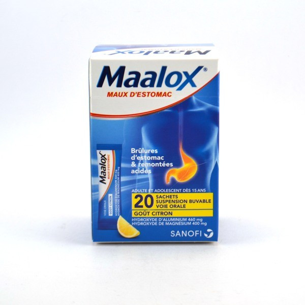 Maalox Solution for Gastric Problems (Lemon Flavour) – 20 Single-Dose Sachets