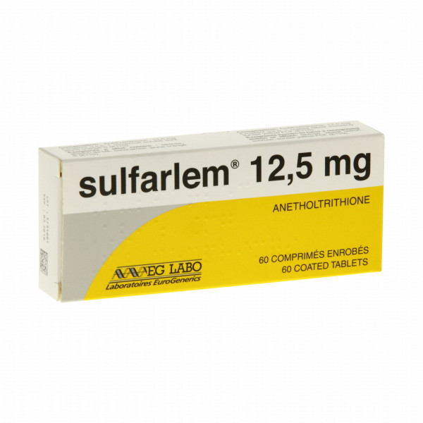 Sulfarlem 12.5mg, Digestion Discomfort, 60 coated tablets
