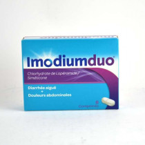 ImodiumDuo, 12 Tablets, Loperamide 2 mg and Dimeticone 125 mg - Acute Diarrhea & Abdominal Pain