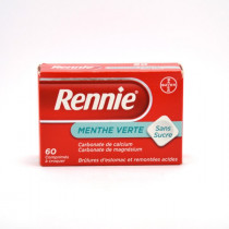 Rennie – Chewable Tablets for Heartburn (Sugar-Free, Spearmint Flavour) – Pack of 60