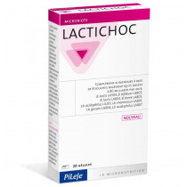 Complément Alimentaire à Base de 8 Souches Microbiotiques Dosées - LACTICHOC - Pileje - 20 Gélules