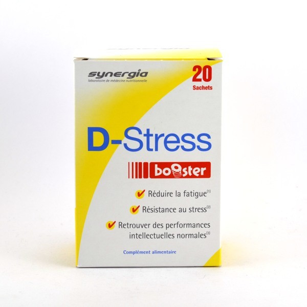 D-Stress Booster Tiredness and Stress Food Supplement, Box of 20 sachets
