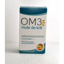 Huile De Krill Riche En Omega 3 OM3, 30 Capsules