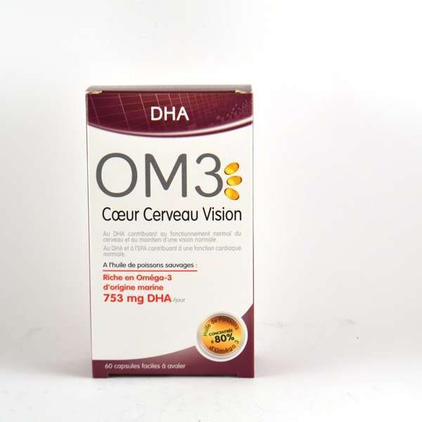 OM3 Heart Brain Vision - 60 Capsules - The most dosed in DHA
