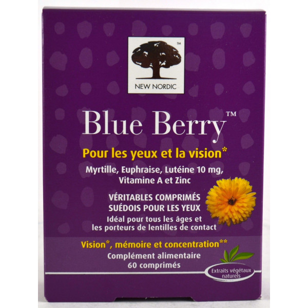 Blue Berry Pour Les Yeux Et La Vision - New Nordic - 60 comprimés
