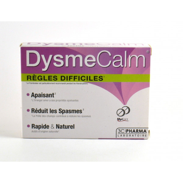 DysmeCalm, règles difficiles, boîte de 15 comprimés