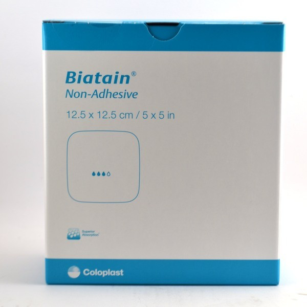 Biatain Non-Adhesive, 10 Hydrocellular Non-Adhesive Bandages 12.5 x 12.5 cm