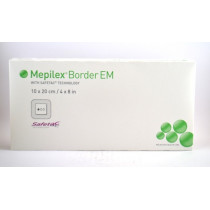 Mepilex Border EM, 10 Pansements Hydrocellulaires Auto-adhésifs Siliconés de 10 x 20 cm, ref 281820