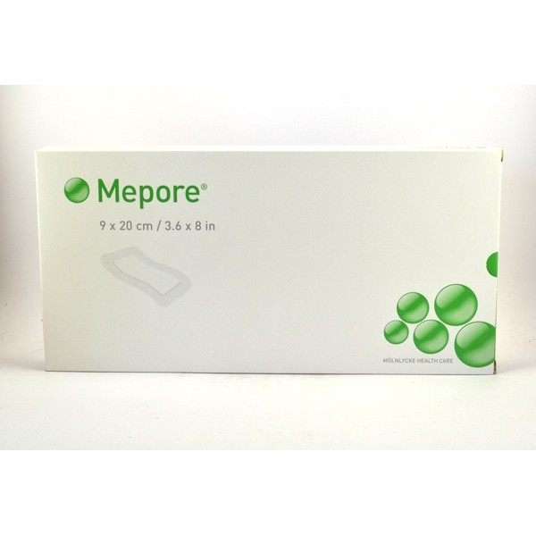Mepore Adhesive Dressing with Absorbent Pads, 10 dressings 9 x 20 cm