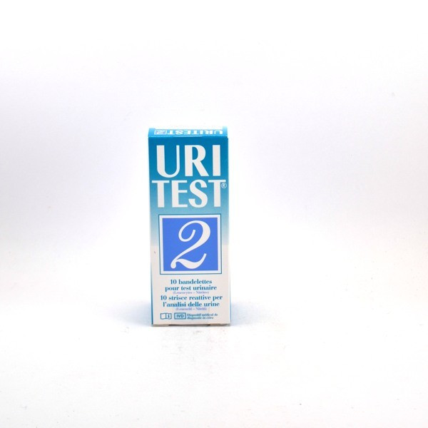 Uritest 2 - 10 Bandelettes pour Test Urinaire pour Leucocytes et Nitrites dans les Urines