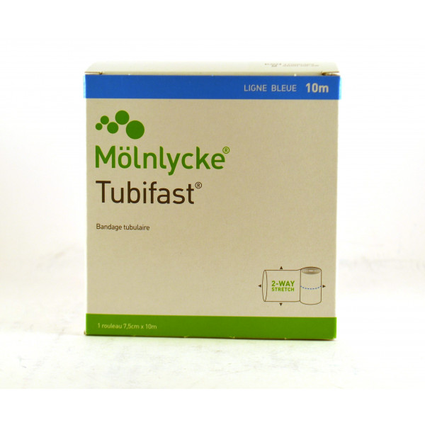 Tubifast Elastic Tubular Viscose Bandage - Blue Line 7.5 cm x 10 m