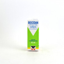 Biocidan 0,25 pour mille, Collyre 10ML, Antiseptique pour Oeil