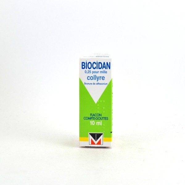Biocidan 0,25 pour mille, Collyre 10ML, Antiseptique pour Oeil