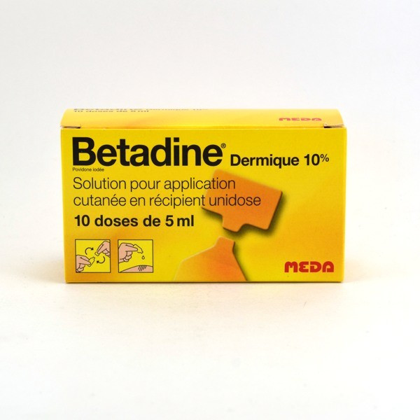 Betadine Dermal 10% MEDA, 10x5ml single-doses