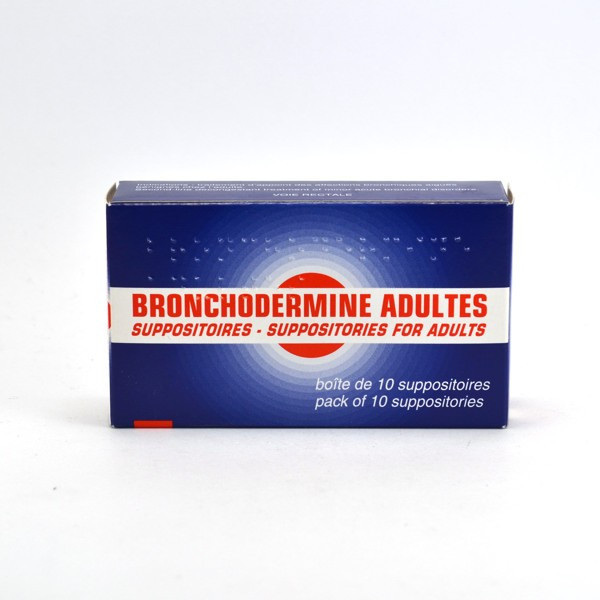 Bronchodermine for Adults, 10 suppositories