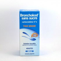 Bronchokod Sans Sucre Adulte, Toux Grasse, Solution Buvable 250 ml