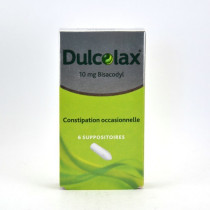 Dulcolax Bisacodyl 10 mg, Constipation Occasionnelle, 6 Suppositoires