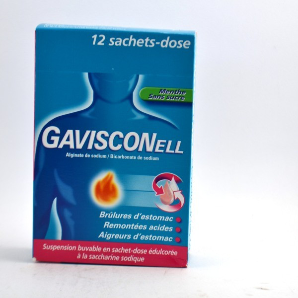 Gavisconell Sachet Mint with no sugar, box of 12