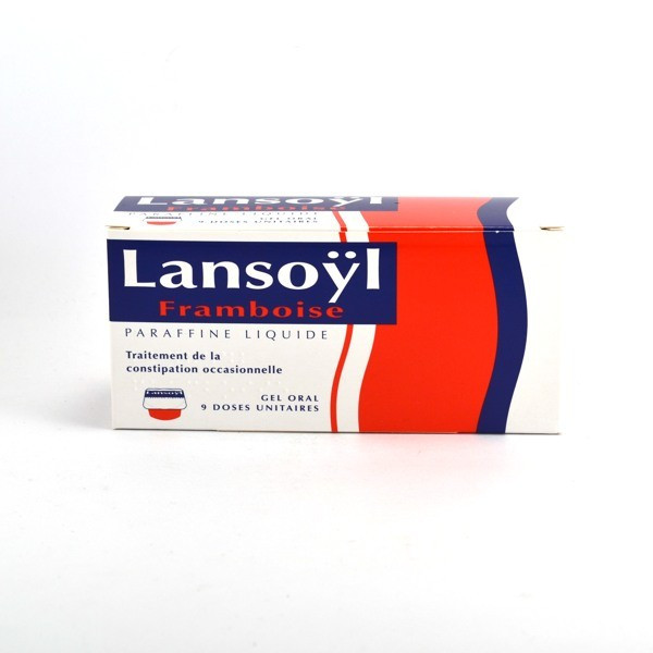 Lansoÿl Paraffine Liquide Contre la Constipation, 9 Doses de 15G Gout Framboise