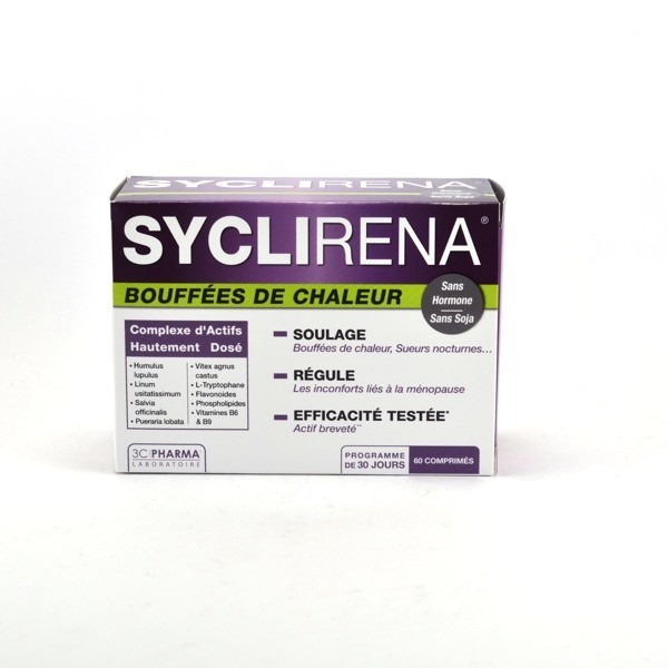 Syclirena, Hot Flashes - 3 Chênes Pharma, 60 Tablets
