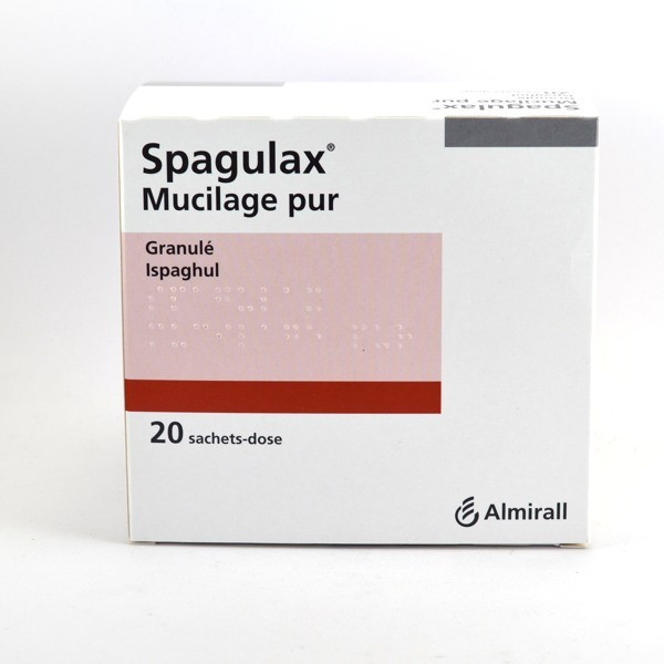 Spagulax Mucilage Pur Granulé Ispaghul Boite de 20 Sachets-doses