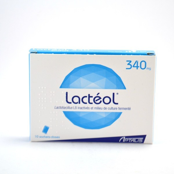 Lactéol 340 mg Powder Solution – for Diarrhoea – Pack of 10 Single-Dose Sachets