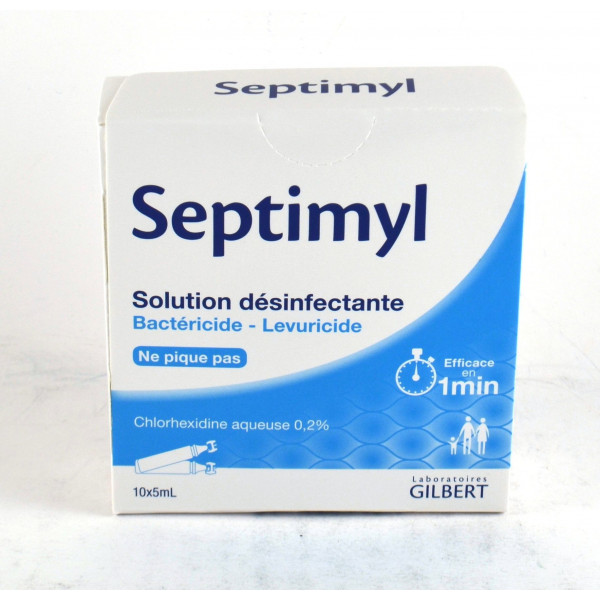 Septimyl Chlorhexidine Aqueous 0.2% Disinfectant Solution - Bactericide/Levuricide - 10 X 5 ml