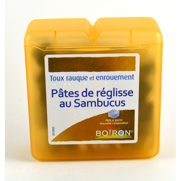 Pâte de Réglisse au Sambucus - Toux Rauque & Enrouement - Boiron - 70g