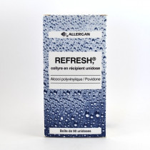 Refresh, collyre en unidose alcool polyvinylique/povidone, boite de 90 unidoses