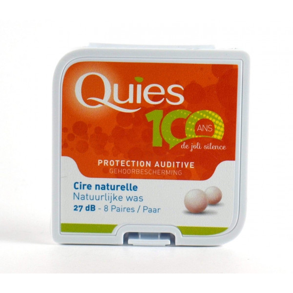 Quies Hearing Protection Natural Wax, 8 Sets, Quies Earplugs