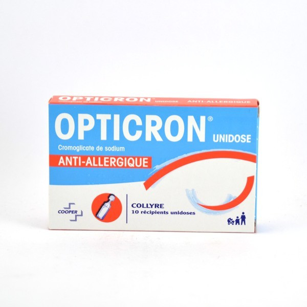 Cooper – Opticron Anti-Allergy Eyewash (Sodium Cromoglicate) – Pack of 10 Single-Dose Vials