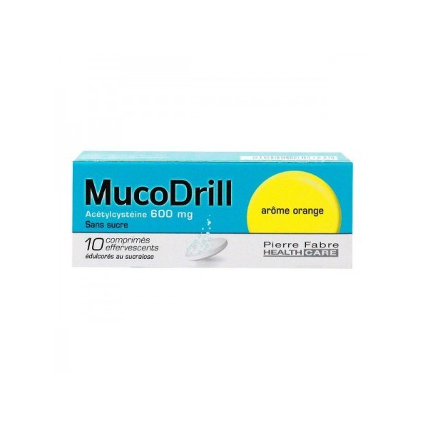 MucoDrill 600mg, 10 comprimés effervescents