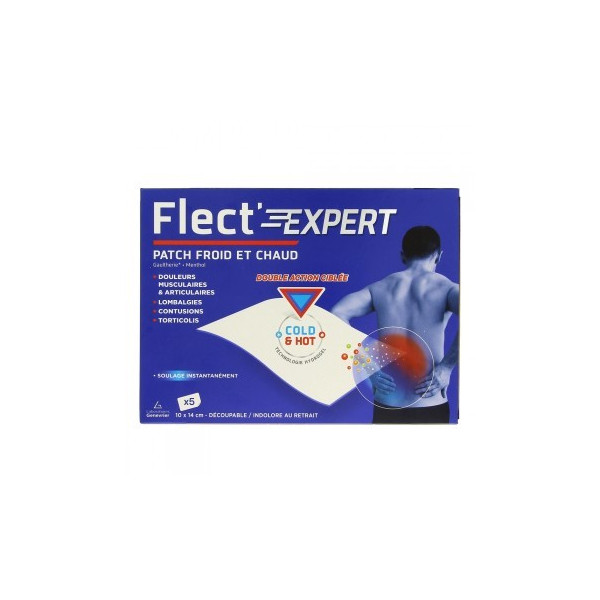 Flect'expert cold and hot pain patch targeted action, box of 5 patches of 10 x 14 cm